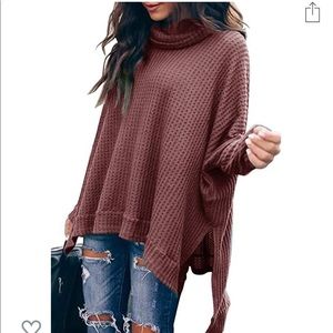 Dusty rose turtleneck sweater